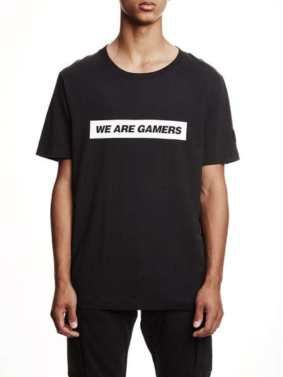 Black Tee with a print that says "WE ARE GAMERS".