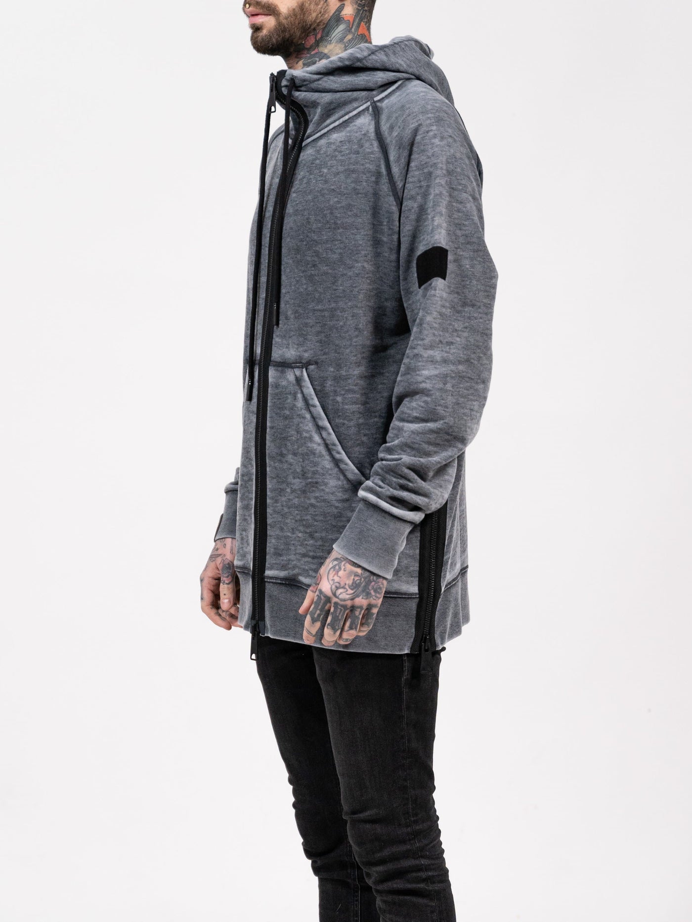 DRKN Gray Nova Zip Hood