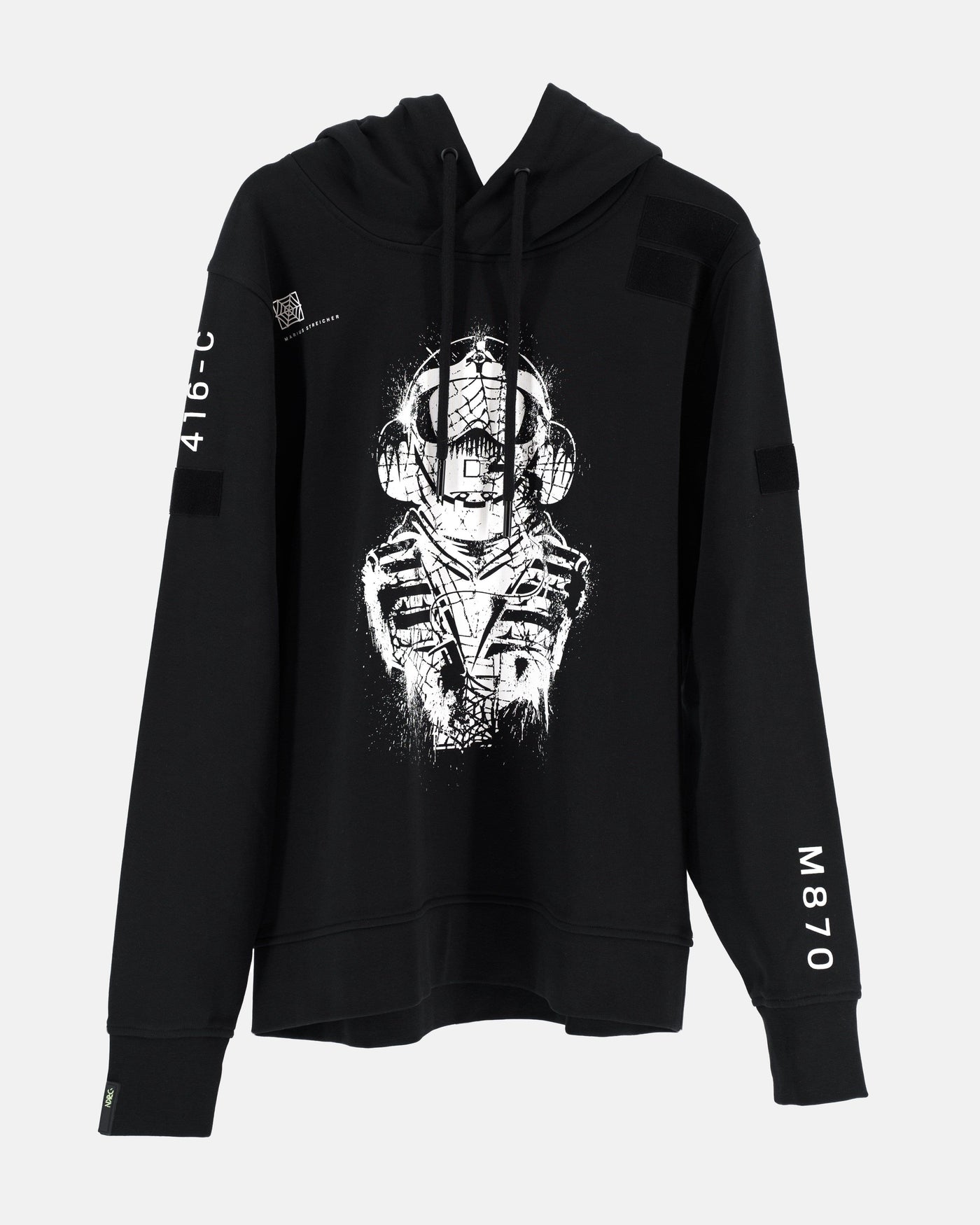 Black and white hoodie with jager print from the game Rainbow Six.